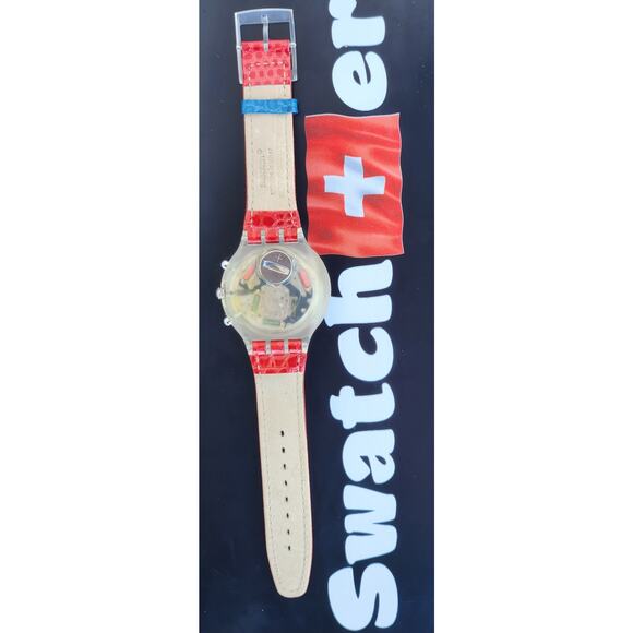 Swatch Chronograph watch LILLIBETH SBK104 1994 Aquachrono New old stock - Picture 8 of 10